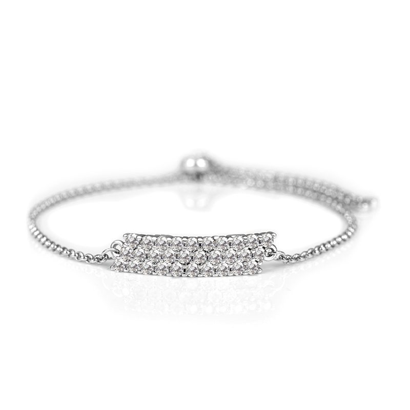 Pulsera de circón de plata esterlina 925 única joyería de mujer