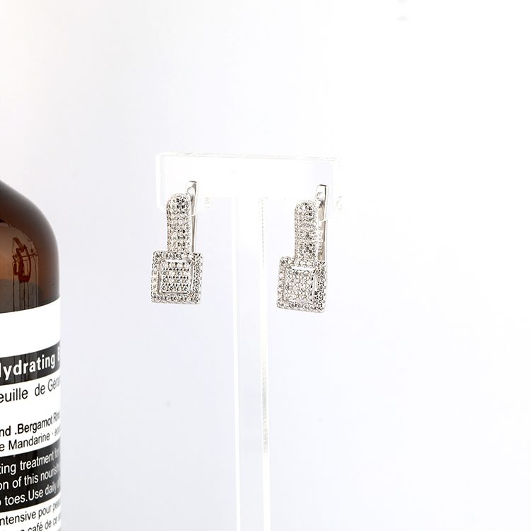 Pendientes al por mayor a granel personalizado 925 plata esterlina 14K 18K chapado en oro Zirconia Moissanite mujeres pendientes