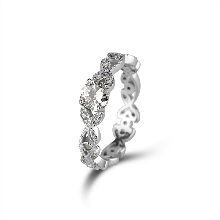 Anillo personalizado para mujer, joyería de lujo de Plata de Ley 925, anillo de diamantes