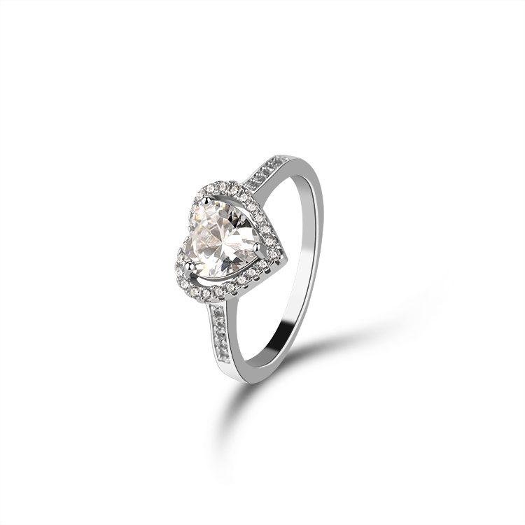 Fábrica 2023 diseños joyería de mujer anillos de plata mujer 925 joyería de ley anillo de corazón para el amor