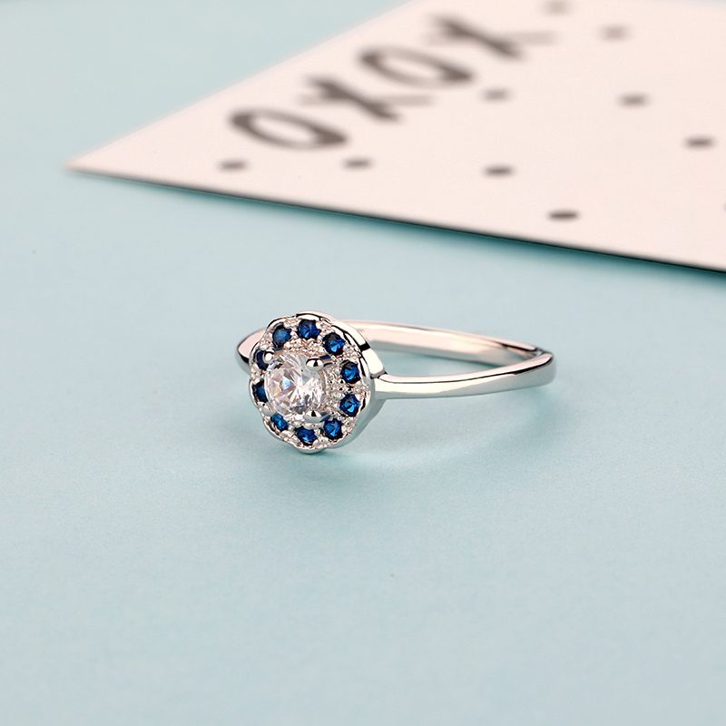 Anillo de Plata de Ley 925 para mujer, joyería de boda femenina, oro de 18k, Plata de Ley 925, anillo ajustable plateado