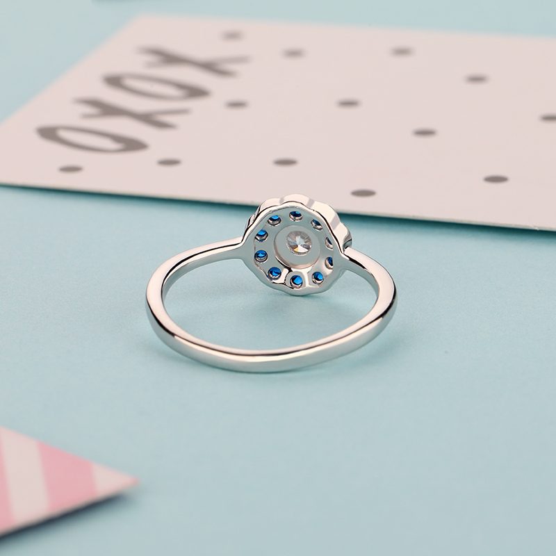 Anillo de Plata de Ley 925 para mujer, joyería de boda femenina, oro de 18k, Plata de Ley 925, anillo ajustable plateado