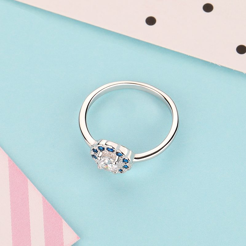 Anillo de Plata de Ley 925 para mujer, joyería de boda femenina, oro de 18k, Plata de Ley 925, anillo ajustable plateado