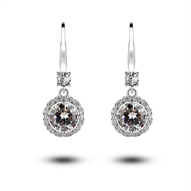 Pendientes 925 joyería zafiro piedra preciosa gota pendiente lujo boda joyería regalo de Navidad azul venta al por mayor plata clásico Unisex