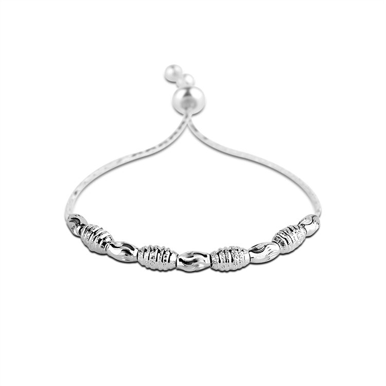 Pulsera de dijes finos a granel para mujer, joyería de plata de ley 925, pulsera de cadena