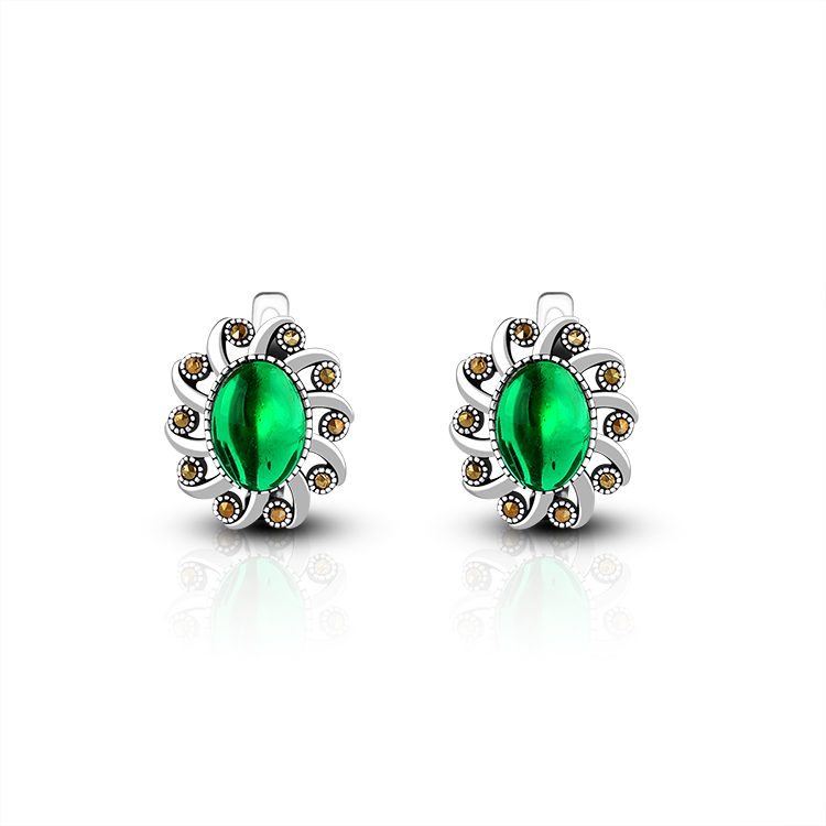 Pendientes de moissanita de piedra de alto carbono, joyería fina de moda personalizada al por mayor, pendientes de diamantes con incrustaciones de Plata de Ley 925 para mujer