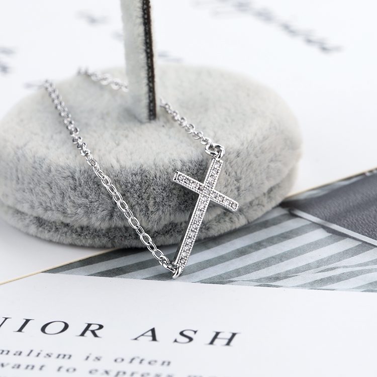 Brazalete cruzado de circón de Plata de Ley 925 de moda de alta calidad personalizado para mujer