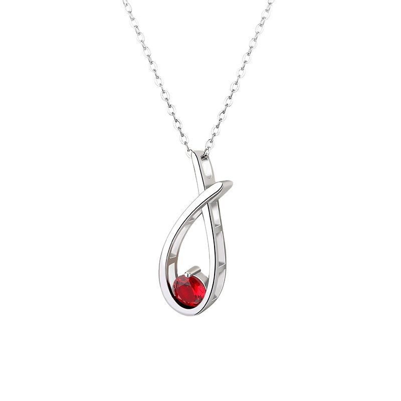 Collar de piedras preciosas de cristal 3a Cz, joyería de fiesta de circón, cadena de plata pura