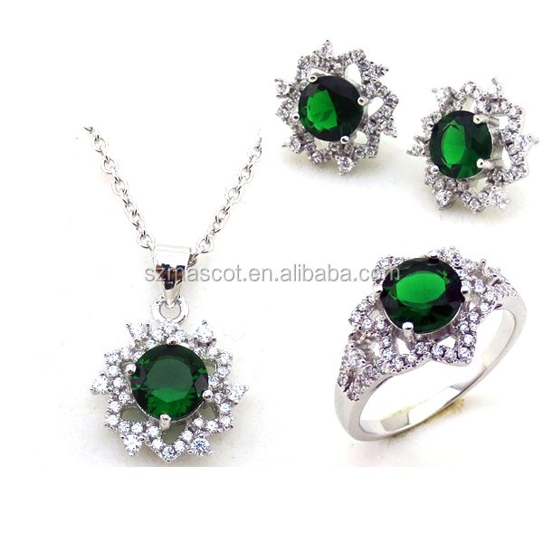 Conjunto de joyería de boda de lujo de Plata de Ley 925 pura, conjunto de joyería