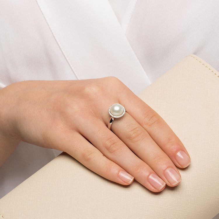 Plata esterlina anillo de perlas de agua dulce joyería proveedores