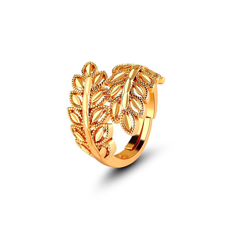 Anillo abierto Retro de Plata de Ley 925 para mujer, joyería en forma de hoja de cobre, Micro, Joyería Moderna para fiesta