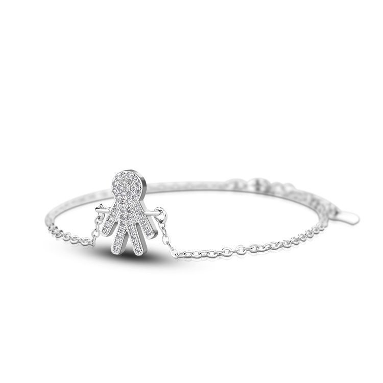 Conjunto de joyería de plata 925 de Mascota, pulseras Micro Cz para mujer, venta al por mayor