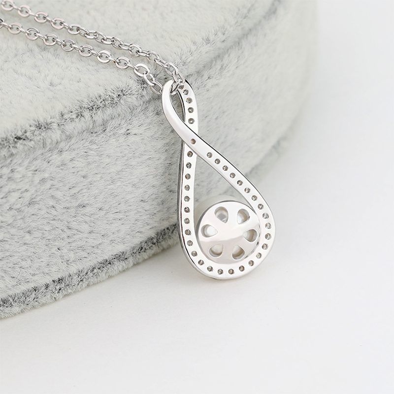Collares de Perlas con Colgante, Mascota, Plata de Ley 925, Logotipo Personalizado, Clásico, Venta al por Mayor, Alta Calidad, Infinito para Mujer