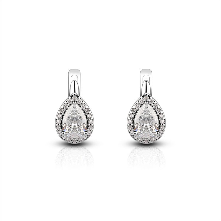 Joyer&iacute;a Pendientes de tuerca cl&aacute;sicos Diamantes cultivados en laboratorio 1CT6CT Pendientes de moissanita Plata de Ley 925 fina Venta al por mayor de lujo para mujeres