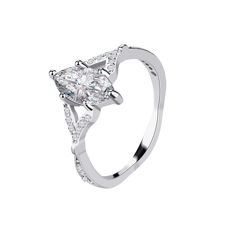 Anillo Clásico Mascota Llegada 925 Plata Circón IGI Four 3 En 1 Plata con Logo S925 Plata 2023 Fábrica Nuevo Original CN;GUA