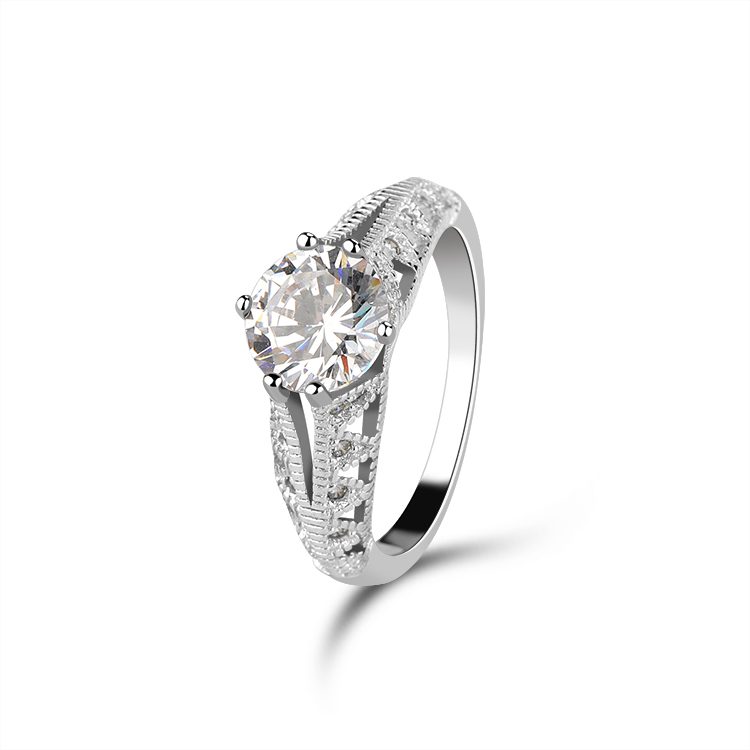 Anillo de banda de diamantes, joyería de plata, mascota, oro, Plata de Ley 925, moda Shenzhen 3A, circonita cúbica, compromiso de boda para mujer