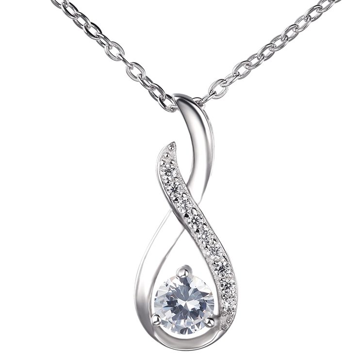 Cadena simple de joyería de plata para damas y niñas madres personalizadas elegantes mujeres regalos collares corazón mascota clásica