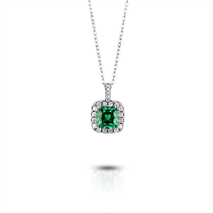 Collar simple de plata esterlina S925 para mujer