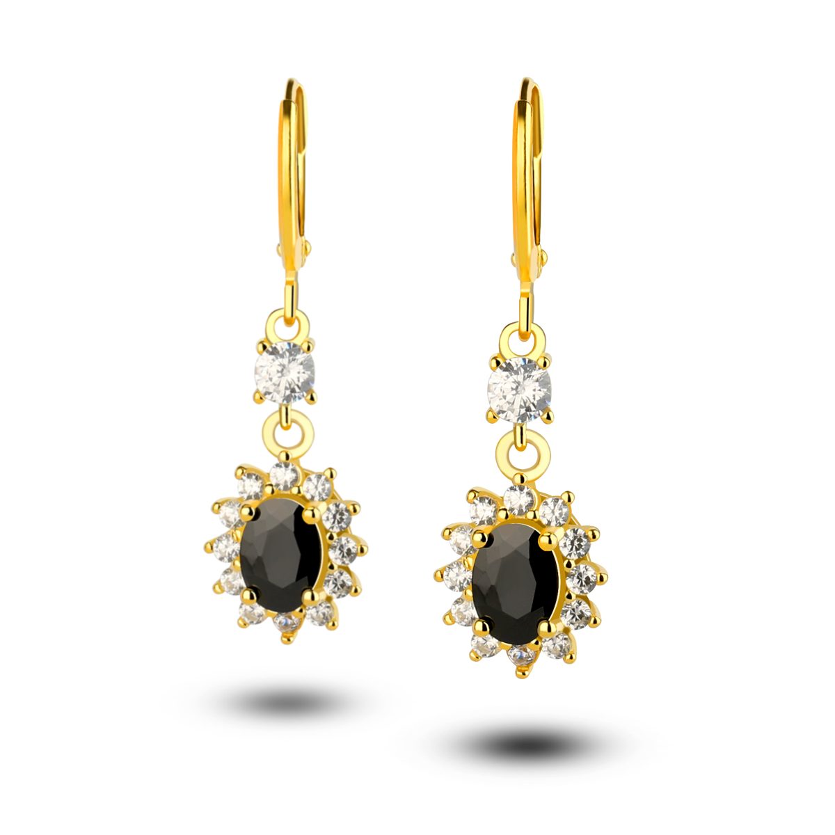 Pendientes de gota chapados en oro para el día de la madre, Plata de Ley 925, superventas