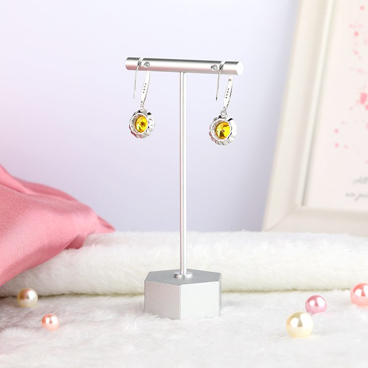 Pendientes de plata de ley 925 para mujer, joyería de circonia cúbica, aretes de gota