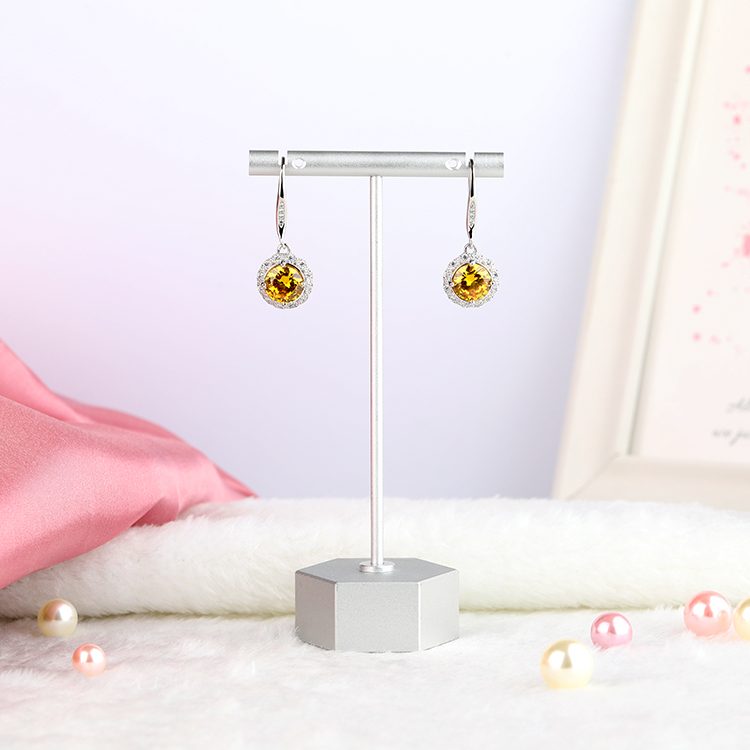Pendientes de plata de ley 925 para mujer, joyería de circonia cúbica, aretes de gota