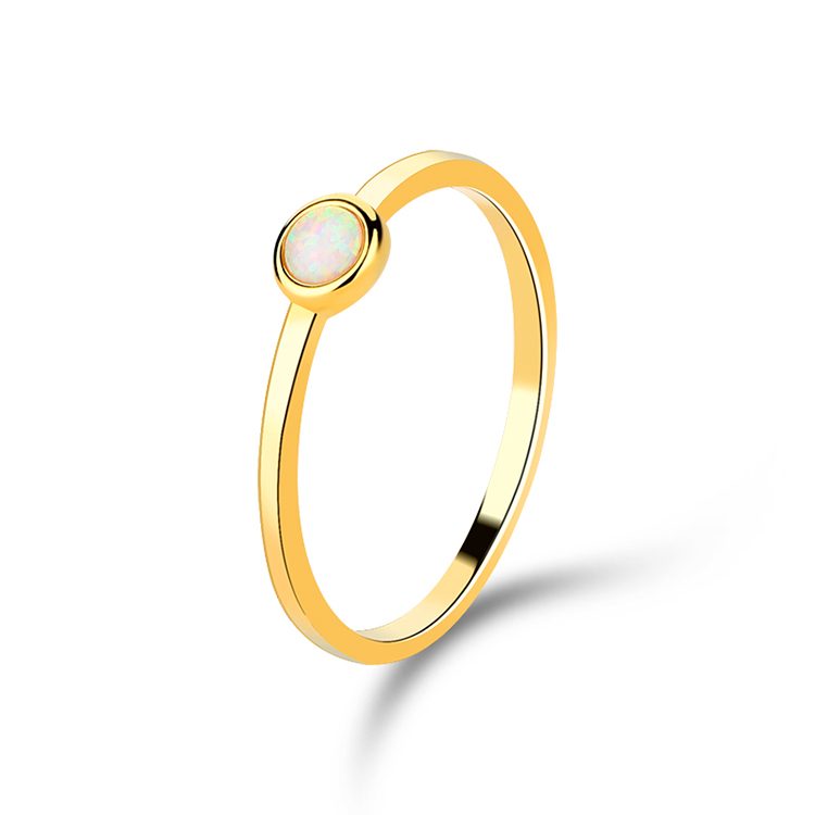 Anillos de Plata de Ley 925 vintage y modernos Anillos de &oacute;palo Anillo de piedra lunar para regalo de mujer