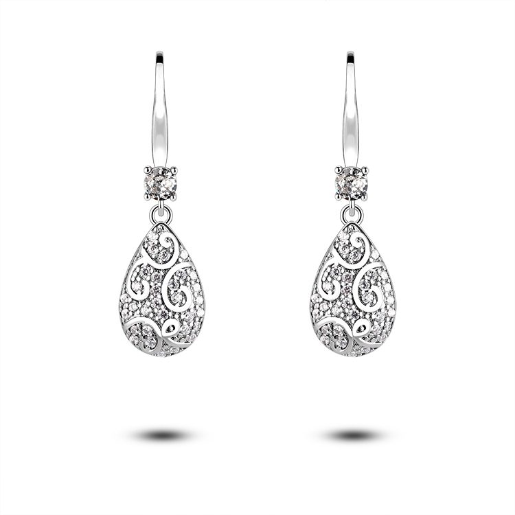 Pendientes de gota chapados en oro de lujo para mujer, joyería de declaración perfecta para fiesta, día de San Valentín o regalo de cumpleaños