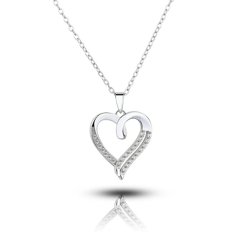 Delicado collar con colgante de corazón de plata de ley 925 chapado en oro de 18 quilates para mujer, joyería fina hipoalergénica, regalo hecho a mano a la moda