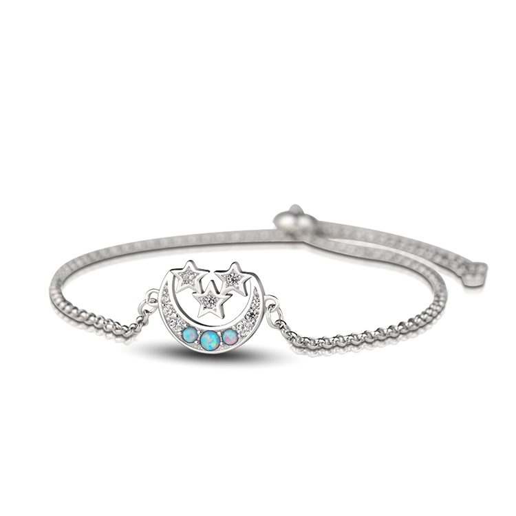 Pulsera ajustable de distancia de pareja de Luna y estrella para hombres y mujeres, amistad a juego, regalo romántico, aniversario, San Valentín