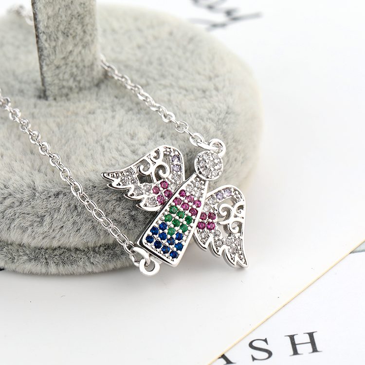 Venta caliente 925 Plata ángeles guardianes pulsera estilo delicado para las mujeres al por mayor OEM ODM personalizado suministro directo de fábrica