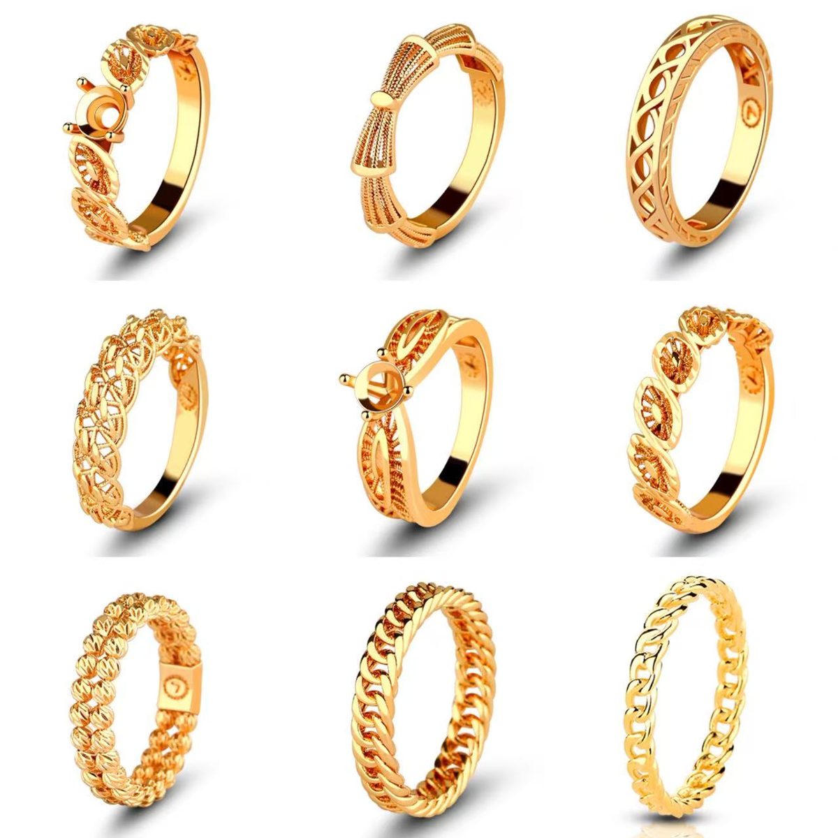 Popular 925 plata esterlina 14K 18K 24K anillo chapado en oro para mujeres banda de regalo de compromiso para dama de honor boda venta al por mayor OEM ODM
