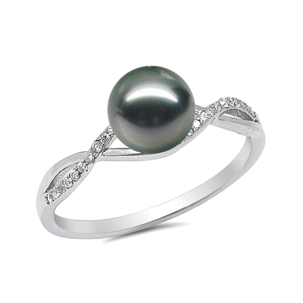 Anillos de plata de ley minimalistas personalizados, anillo de perlas de plata 925