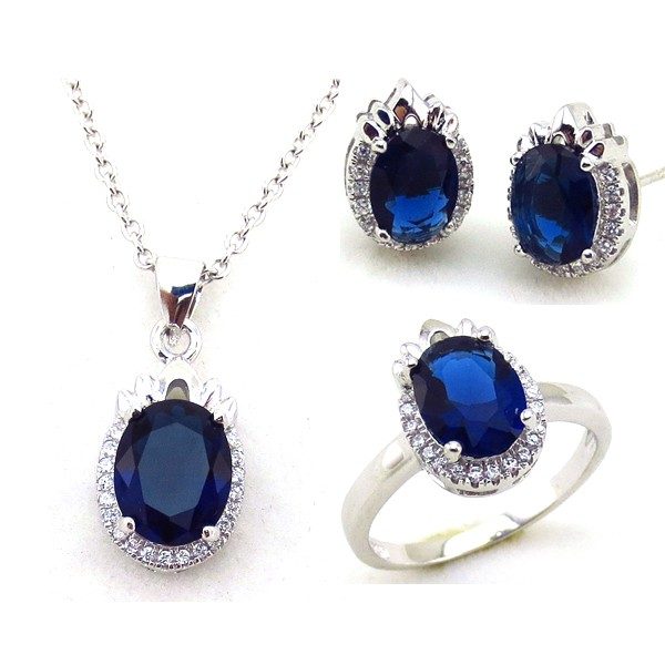 Conjunto de joyería colgante, collar, anillo, pendientes, mascota, Plata de Ley S925 fina, venta al por mayor, moda de lujo, clásico para mujer, circón