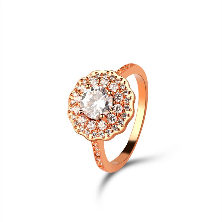Cojín personalizado Circón Diamante Moissanite Anillo Moda 925 Compromiso de plata Regalo del día de San Valentín Anillo de oro rosa