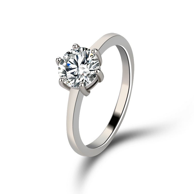 Anillo de plata de compromiso de circón a la moda, anillos de cristal para mujer, joyería, anillos apilables para boda