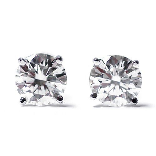 Pendientes de tuerca de diamante de circonia cúbica para mujer, de Plata de Ley 925 sólida a la moda