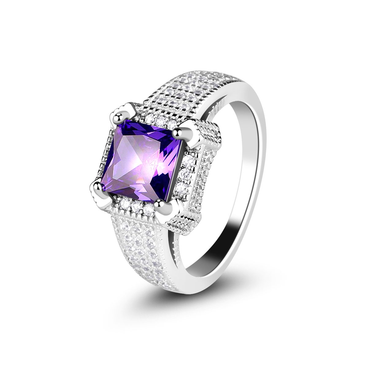 Mascot Oval Cut Big Tanzanite Custom Woman Lady Fine Sterling Silver 925 Anillo de dedo Joyería