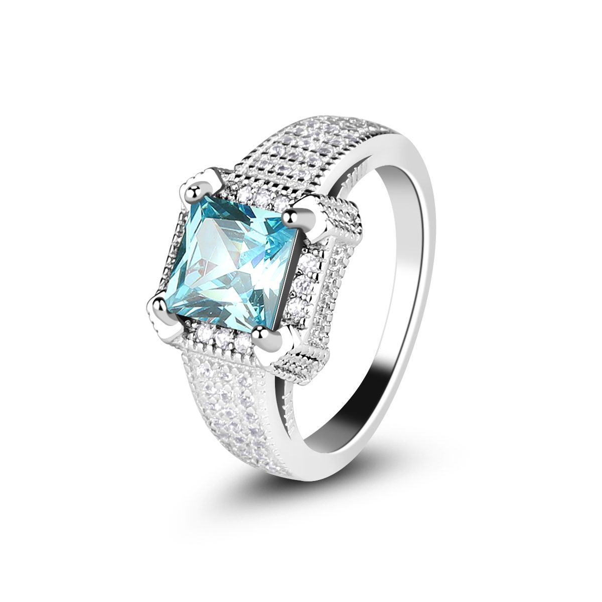 Mascot Oval Cut Big Tanzanite Custom Woman Lady Fine Sterling Silver 925 Anillo de dedo Joyería