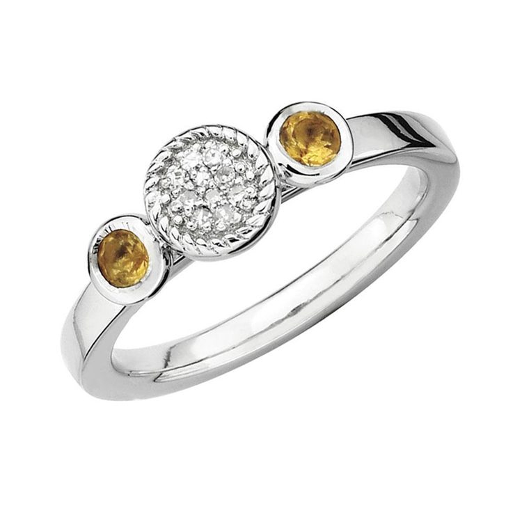 Anillo de Plata Personalizado con Zafiro y Circonia, Anillos de Plata de Ley con Moissanita