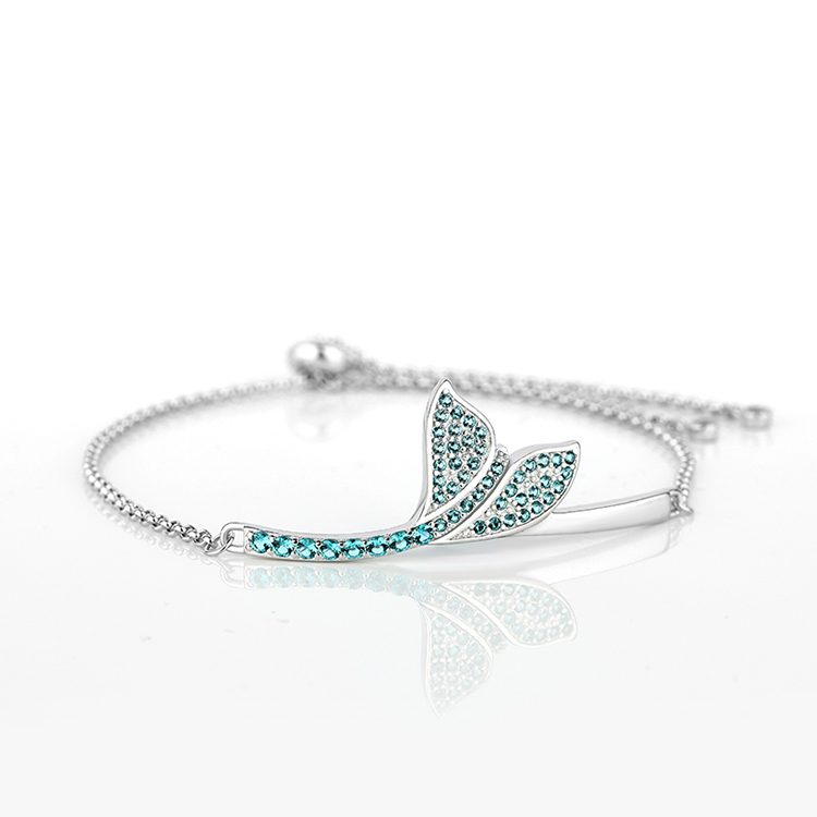 Pulsera de plata de ley pura para mujer, pulseras de circonia c&uacute;bica