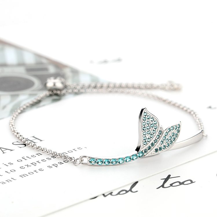 Pulsera de plata de ley pura para mujer, pulseras de circonia cúbica