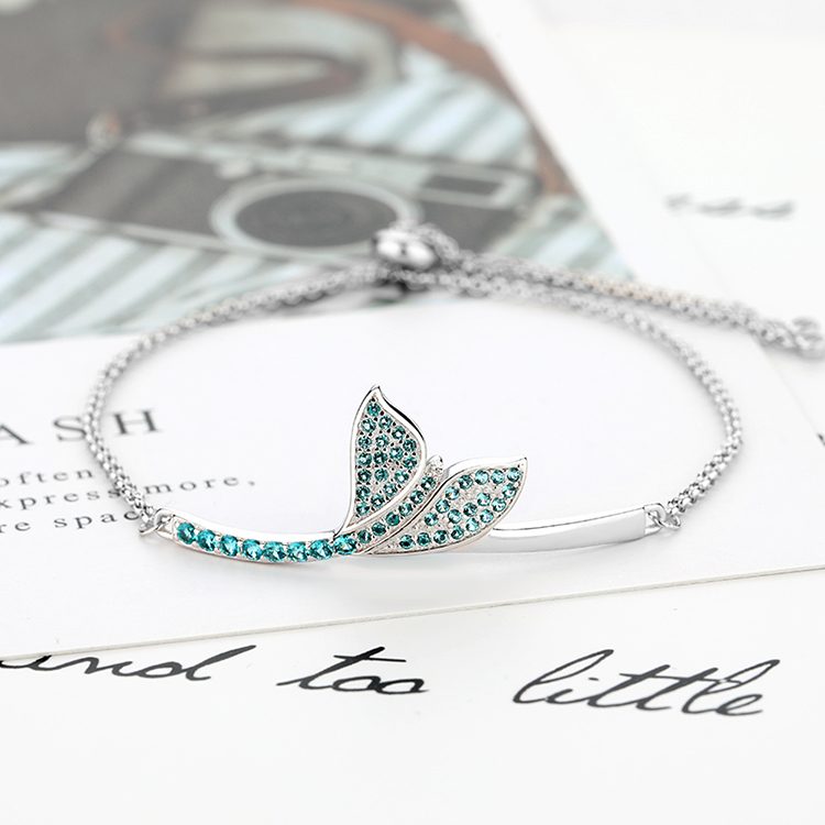 Pulsera de plata de ley pura para mujer, pulseras de circonia cúbica